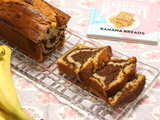 Banana bread marbré vanille-chocolat