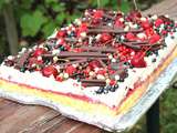 Gâteau aux fruits rouges et au chocolat blanc