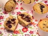 Muffins banana bread myrtille-chocolat