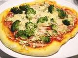 Pizza aux légumes vert et curcuma