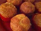 Muffins au panais, coeur croquant-fondant à la Fourme d'Ambert et noisette