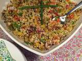 Salade boulgour quinoa aux petits légumes d’été