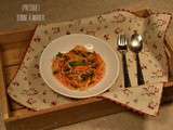 Spaghetti au poivron et aux câpres