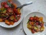 Salade de tomates aux 2 estragons