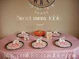 Bavarois aux fraises pour la fête des mères et sa sweet girly mommy table
