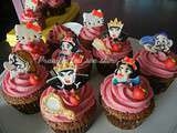 Cupcakes Disney , blanche neige, Minnie, Hello Kitty