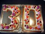 Number cake  30  - rose