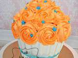 Smash Cake , orange et bleu