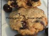 Cookies moelleux chocolat/framboise et noix de cajou