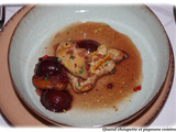 Foie gras poêle, jus de banyuls et quetsches