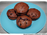 Muffins myrtilles chocolat noir