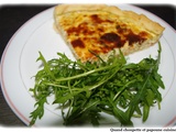 Quiche aux poireaux, truite fumee et parmesan