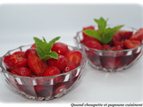 Salade de fraises au vin rouge