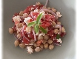Salade de tomates et des pois chiches