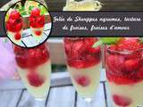 Gelée de Shweppes agrumes, tartare de fraises, fraises d'amour