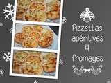 Pizzettas apéritives aux 4 fromages