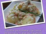 Salade de pommes de terre au saumon fumé et chou-fleur