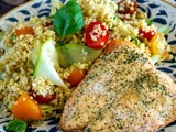 Salade de boulghour et courgettes au saumon