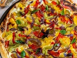 Tarte fine aux poivrons