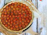 Tarte fine aux tomates cerises et pesto