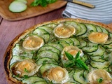 Tarte fine courgettes chèvre & pesto