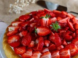 Tarte renversée aux fraises