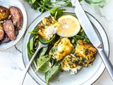 Croquettes de poisson aux herbes jeunes pousses d’épinards