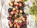 Pain perdu à la compotée de cerises et sureau