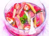 Soupe de fraises rhubarbe