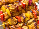 Brochettes de filet mignon mariné