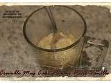 Crumble Mug Cake Pomme-Poire-Vanille