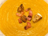 Velouté de potimarron et châtaignes