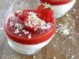 Panna cotta au chocolat blanc, fraises & tomates cerises - Qui Dort Dine