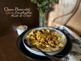 Chou-fleur rôti aux épices, cacahuètes et lait de coco