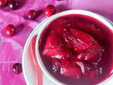 Compotée de prunes rouges et cranberries