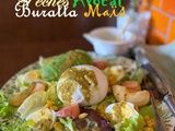 Salade d’Eté aux Pêches et à l’Avocat avec de la Burrata et du Maïs aussi – Une salade fraîche, colorée et gourmande