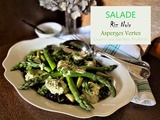 Salade de riz noir aux asperges vertes – yaourt aux herbes fraîches – inspiration Sabrina Ghayour