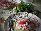 Tartelette aux radis roses, inspirée de la ‘douce tartelette’ de jf Piège