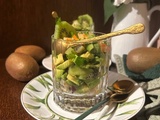 Verrines Avocat – Crevettes et Kiwi