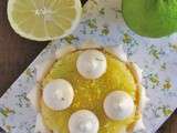 Layer cakes individuels au citron vert et jaune