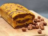 Cake léger marbré potimarron chocolat