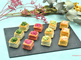 Bouchées carrées variées