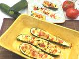 Courgettes farcies au fromage et tomate
