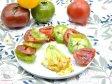 Fleurs de butternut farcies et salade de tomates
