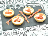Mini quiches crème ail Serrano