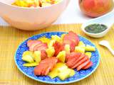 Salade de fraises, mangue et ananas