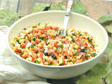 Salade pois chiches légumes feta