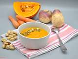 Soupe potimarron carotte navet orange