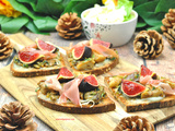 Tartines cèpes jambon fromage