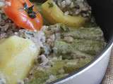 Dolma courgettes et pommes de terre farcies , cuisine algérienne